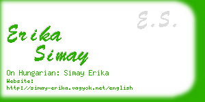 erika simay business card